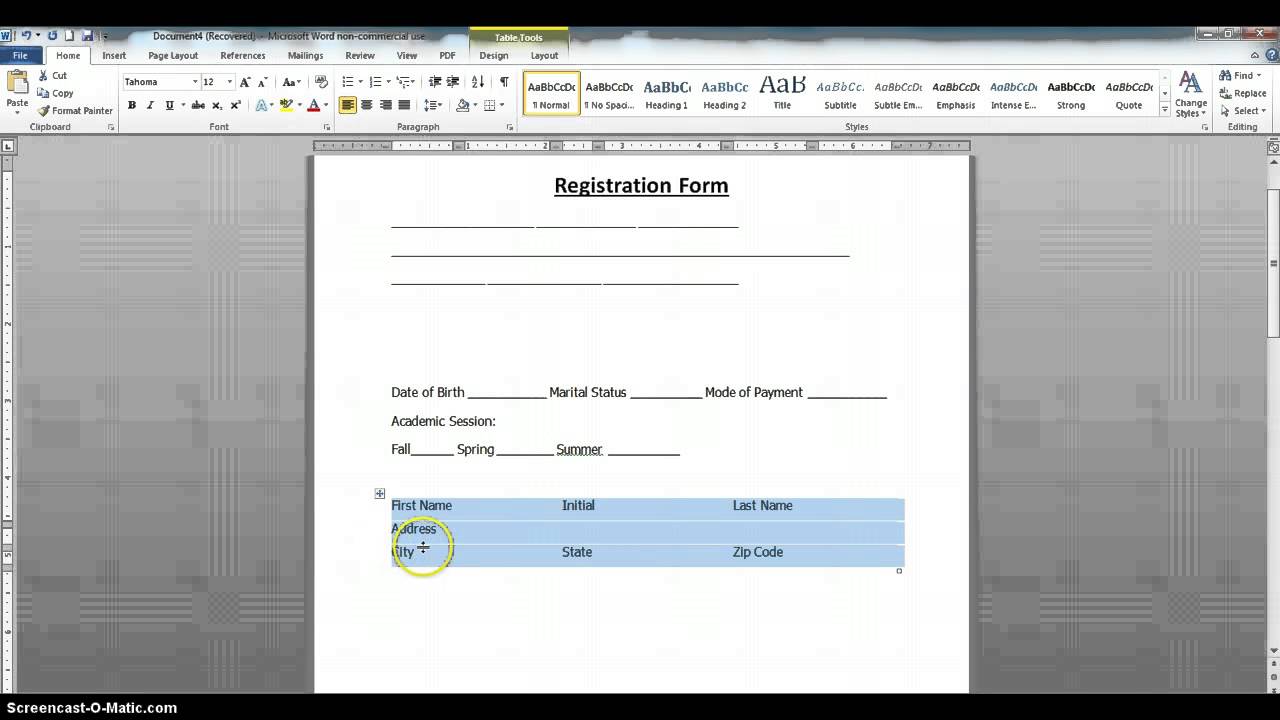 fillable forms in word for mac 16.3