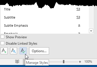 hide unused styles in word for mac